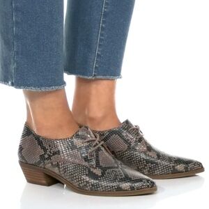 NEW Lucky Brand Erreka Chic Snake Print Ankle Boots 5.5